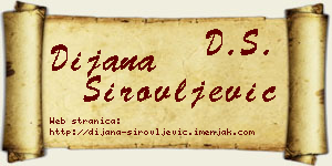 Dijana Sirovljević vizit kartica